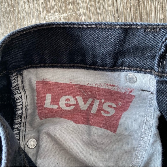 Levi's 550 Black Relaxed Fit Raw Hem Jeans Size 27 - Picture 6 of 16